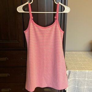 American Eagle Pink Striped Sleeveless Dress